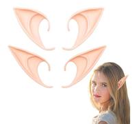 ZVKACT 2 Pares Orejas de Elfo,Orejas Hada con 2 Tamaños para Adultos Niños, Orejas Duende de Látex Suave Anime Props, Accesorios de Alas Hada para Vestir Elfos Cosplay Halloween Carnaval Fiesta