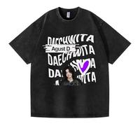 ZVKVLDE Camiseta De Algodón Lavada En Negro AgustD-2, Camisetas con Soporte, Camisas For Hombres Y Mujeres(Black-b,S)