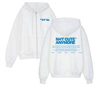 ZVKVLDE Casual De Moda con Cremallera con Capucha Ya No Es Lindo Hombres Mujeres Sudaderas con Capucha De Manga Larga For Fanáticos(WHITE02-THICKED,4XL)