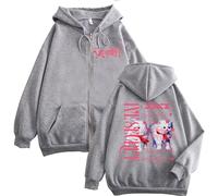ZVKVLDE IveSecret Sudadera con Capucha Música Moda Cremallera Sudadera con Capucha For Hombres Mujeres(Gray,2XL)