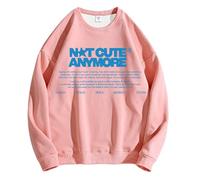 ZVKVLDE Sudaderas Informales De Moda con Cuello Redondo, Ya No Es Lindo, Hombres Y Mujeres, Manga Larga For Fanáticos(Pink,2XL)