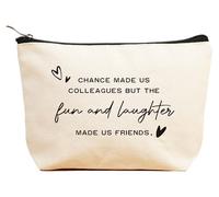 ZVMIS Colleague Boss Coworker Appreciate - Regalo de agradecimiento - Regalos de Navidad - Bolsa de maquillaje, bolsa de cosméticos, estuche de viaje, Beige, 9.5 ″ L x 7″H x 2.7″ W, 6 oportunidades