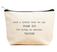 ZVMIS Colleague Boss Coworker Appreciate - Regalo de agradecimiento - Regalos de Navidad - Bolsa de maquillaje, bolsa de cosméticos, estuche de viaje, Beige, 9.5 ″ L x 7″H x 2.7″ W, 86-just a little