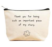 ZVMIS Colleague Boss Coworker Appreciate - Regalo de agradecimiento - Regalos de Navidad - Bolsa de maquillaje, bolsa de cosméticos, estuche de viaje, Beige, 9.5 ″ L x 7″H x 2.7″ W, 8-thank You for