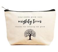 ZVMIS Colleague Boss Coworker Appreciate - Regalo de agradecimiento - Regalos de Navidad - Bolsa de maquillaje, bolsa de cosméticos, estuche de viaje, Beige, 9.5 ″ L x 7″H x 2.7″ W, 89 semillas