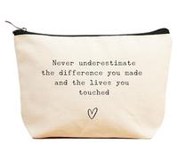 ZVMIS Colleague Boss Coworker Appreciate - Regalo de agradecimiento - Regalos de Navidad - Bolsa de maquillaje, bolsa de cosméticos, estuche de viaje, Beige, 9.5 ″ L x 7″H x 2.7″ W, 90-nunca