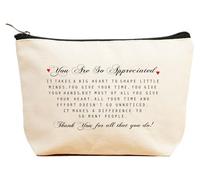 ZVMIS Colleague Boss Coworker Appreciate - Regalo de agradecimiento - Regalos de Navidad - Bolsa de maquillaje, bolsa de cosméticos, estuche de viaje, Beige, 9.5 ″ L x 7″H x 2.7″ W, 83-You Are So
