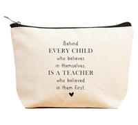 ZVMIS Colleague Boss Coworker Appreciate - Regalo de agradecimiento - Regalos de Navidad - Bolsa de maquillaje, bolsa de cosméticos, estuche de viaje, Beige, 9.5 ″ L x 7″H x 2.7″ W, 113-behind Every