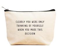 ZVMIS Colleague Boss Coworker Appreciate - Regalo de agradecimiento - Regalos de Navidad - Bolsa de maquillaje, bolsa de cosméticos, estuche de viaje, Beige, 9.5 ″ L x 7″H x 2.7″ W, 143-clearly You