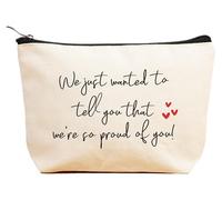 ZVMIS Regalos de agradecimiento, regalos de agradecimiento, regalos de cumpleaños, día de la madre, regalos de Navidad para mujeres, bolsa de maquillaje, bolsa de cosméticos, estuche de viaje, Beige,