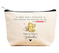 ZVMIS Winie Gift The Pooh Theme-Thank You Godmother Gift - Regalo de madrina por primera vez, regalo apreciado por madrina, regalo de bautizo, regalo de bautizo, regalo de Navidad, bolsa de