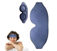 Zvn Zojne Antifaz Para Dormir Contorneado | Mascara Para Dormir Con Los Ojos Vendados Y Correa Ajustable | Seda De La Leche, Azul