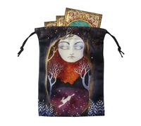Zvn Zojne Bolsa de Juego del Tarot | Bolsas rúnicas de Terciopelo con impresión de Doble Cara - Bolsas de Juego del Tarot, Bolsillo de Almacenamiento, diseño Colorido para Tarjetas del Tarot, Joyas