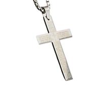 Zvn Zojne Collar cristiano para hombre, collar de cadena bíblica para hombre | Joyería de moda colgante santo,Colgante de versículo bíblico, joyería cristiana, collar religioso de acero inoxidable, Se
