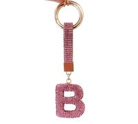 ZVRSUA Llaveros Originales,Llavero Mujer,Llaveros Personalizados,Llavero Rosa Con Brillantes PedreríA,Llavero Letras,Se Puede Utilizar Como Llavero Coche/DecoracióN Mochila, Regalo Mujer (B)