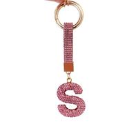 ZVRSUA Llaveros Originales，Llavero Mujer，Llaveros Personalizados，Llavero Rosa Con Brillantes PedreríA，Llavero Letras，Se Puede Utilizar Como Llavero Coche/DecoracióN Mochila, Regalo Mujer (S)