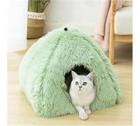 ZVUTRCUV Cat Bed Very Soft Cat House Puppy Mat Pet Sofa Recliner Dog House Kitten Basket Pet Mat House (Verde)