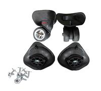 ZwaitL 1 par de maletas A08 de repuesto para maleta, ruedas giratorias, ruedas de repuesto, ruedas silenciosas, reparación de ruedas, Black, Height 9.8cm