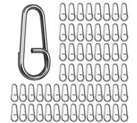 ZwaitL 100 Uds Anillos divididos ovalados de Pesca de Resistencia, Conector de señuelos divididos de Acero Inoxidable, Conector Duradero, Accesorios fáciles