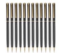 ZwaitL 12 bolígrafos de aceite de 1,0 mm, de metal, giratorios, para regalo, escritura suave, suministros de oficina para profesores