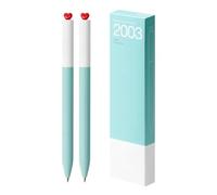 ZwaitL 2 bolígrafos neutros de gel First Love Heart de tinta estética, rotativa, 0,5 mm, suministros escolares y de oficina
