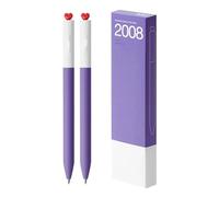 ZwaitL 2 bolígrafos neutros de gel First Love Heart de tinta estética, rotativa, 0,5 mm, suministros escolares y de oficina