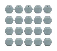 ZwaitL 20 cuentas geométricas de resina facetada de poliedro octogonal de 14 mm, espaciador para hacer manualidades surtidas