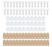 ZwaitL 30 unids / set Angel Favor Llaveros Llavero Etiquetas Bolsas de Organza para Dulces para Baby Shower Boda Fiesta de Cumpleaños Decoración Bolsas de Organza