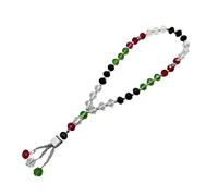 ZwaitL Accesorio Tasbih de cuentas de cristal natural resistente para musulmanes, adecuado para oraciones y entusiastas de la cultura