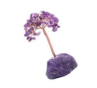 ZwaitL Amatistas Árboles Piedra Natural Mineral Fortuna Cristales Coloridos Sala de Estar Decoraciones para hogar Colección Luckys Regalo Dinero FengShui