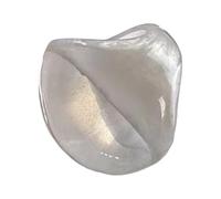 ZwaitL Anillos iridiscentes con interior esmaltado suave, diseño cómodo, tamaño de 18 mm, selección multicolor para trajes elegantes, joyas nacaradas multicolor, talla única, como se describe, como se