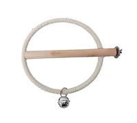 ZwaitL Bird Toys - Soporte de madera natural con cuerda de algodón, jaula de plata para cacatúas, conures, periquitos, percas de madera de pie