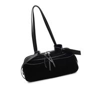 ZwaitL Bolso de mano de ante de moda para mujer, bolso de hombro para mujer, bolso de mano retro Hobos con asa superior, para viajes, universidad, trabajo, bolso de mano para mujer, Black, One Size