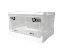 ZwaitL Caja de hábitat ventilada con tapa desmontable y puerto de alimentación para un fácil mantenimiento, plegable, portátil, para la cría de reptiles