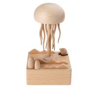 ZwaitL Caja de música eléctrica de Madera de Medusas Decoraciones de la Serie Jellyfish Sea con Criaturas Marinas oscilantes Decoración Costera Hecha a Mano Accesorio de Criatura oscilante