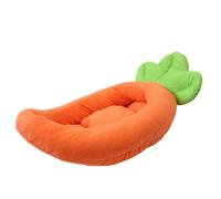 ZwaitL Cama para mascotas con cojín desmontable, mango suave, hermoso sofá de dibujos animados de zanahoria, cojín desmontable para mascotas