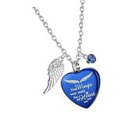 ZwaitL Colgante de corazón de Amor Tallado, Collar para Cenizas de Mascotas, medallones conmemorativos, joyería para Recuerdos de pérdidas y Comodidad Emocional, Elegante Monumento conmemorativo