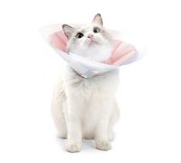 ZwaitL Collar de cono para perro para heridas, fácil de comer y beber, morder y cono suave transpirable para perros después