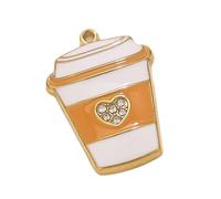 ZwaitL Colorido colgante de helado/taza/teléfono hecho a mano para llavero, acero inoxidable, hecho a mano, componente de joyería, goteo, helado, talla única, como se describe, como se describe