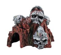 ZwaitL Creativa simulación de calavera para acuarios, casa de peces, cueva, terrarios decorativos, decoración de paisajismo, hecha a mano, decoración de acuarios