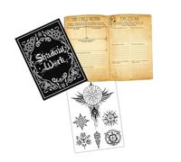 ZwaitL Cuaderno de grimorio místico con 42 hojas, diario estético oscuro para seguimiento del tarot y reflexión espiritual, cuaderno ritual oculto de 125 x 175 mm