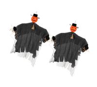 ZwaitL Decoración de escena de Halloween, sombrero de calabaza, adorno con pajarita para temas espeluznantes, accesorios de fiesta, oficina, Halloween, accesorios de ambiente