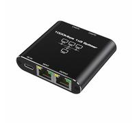 ZwaitL Divisor Gigabit Ethernet 1 en 3 puertos de salida, divisor de red estable de velocidad rápida de 1000 Mbps para el hogar