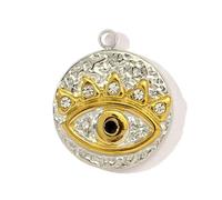 ZwaitL Elegante colgante de dos colores en forma de corazón con forma de estrella y abejas de mariposa de acero inoxidable, sofisticado, 11 diseños únicos para mujer, dos tonos, corazón, estrella