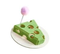 ZwaitL Entertaining Puss - Juguete masticable con forma de esfera de peaje para ejercicio, ampliador largo permanente para edificios y uso en interiores, diseño de gato verde