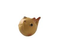 ZwaitL Escultura artística de té de arcilla de uva para mascotas con función de burbujas, artefacto artesanal para seres queridos y recolectores de cultura porcina acostada