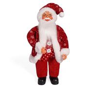 ZwaitL Estatua de Papá Noel para Festival, 12 ", estatuilla de pie a Cuadros Colorida, muñecas, decoración de Escritorio de Navidad, Adorno, Regalo, decoración navideña