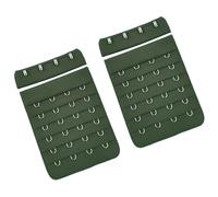 ZwaitL Extensores de sostén elásticos cómodos para mujer, correa de extensión de sostén, 3 ganchos/4 ganchos, extensores de sujetadores para mujer, extensores de gancho, Verde oscuro, 6 filas, Talla