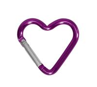 ZwaitL Gancho de mosquetón en forma de corazón con clip de aleación de aluminio, llavero para viajes al aire libre, caminar, aleaciones de aluminio ligero, llavero, mochilas, mosquetón, resistente al