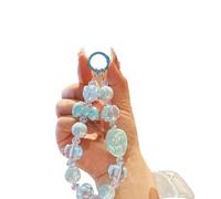 ZwaitL Llamativa cadena con cuentas para teléfono celular para mujeres y niñas, correa de teléfono, joyería resistente a caídas con temática de flores